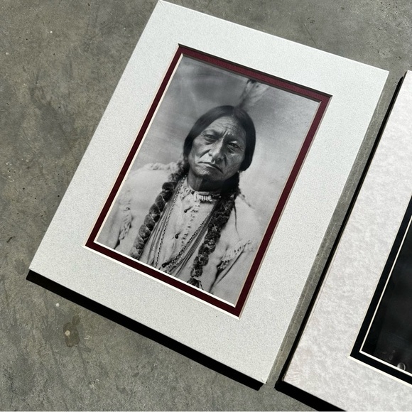 Apache Geronimo Sitting Bull Native American Prints 8 x 10 Collectible Vintage - Picture 3 of 6
